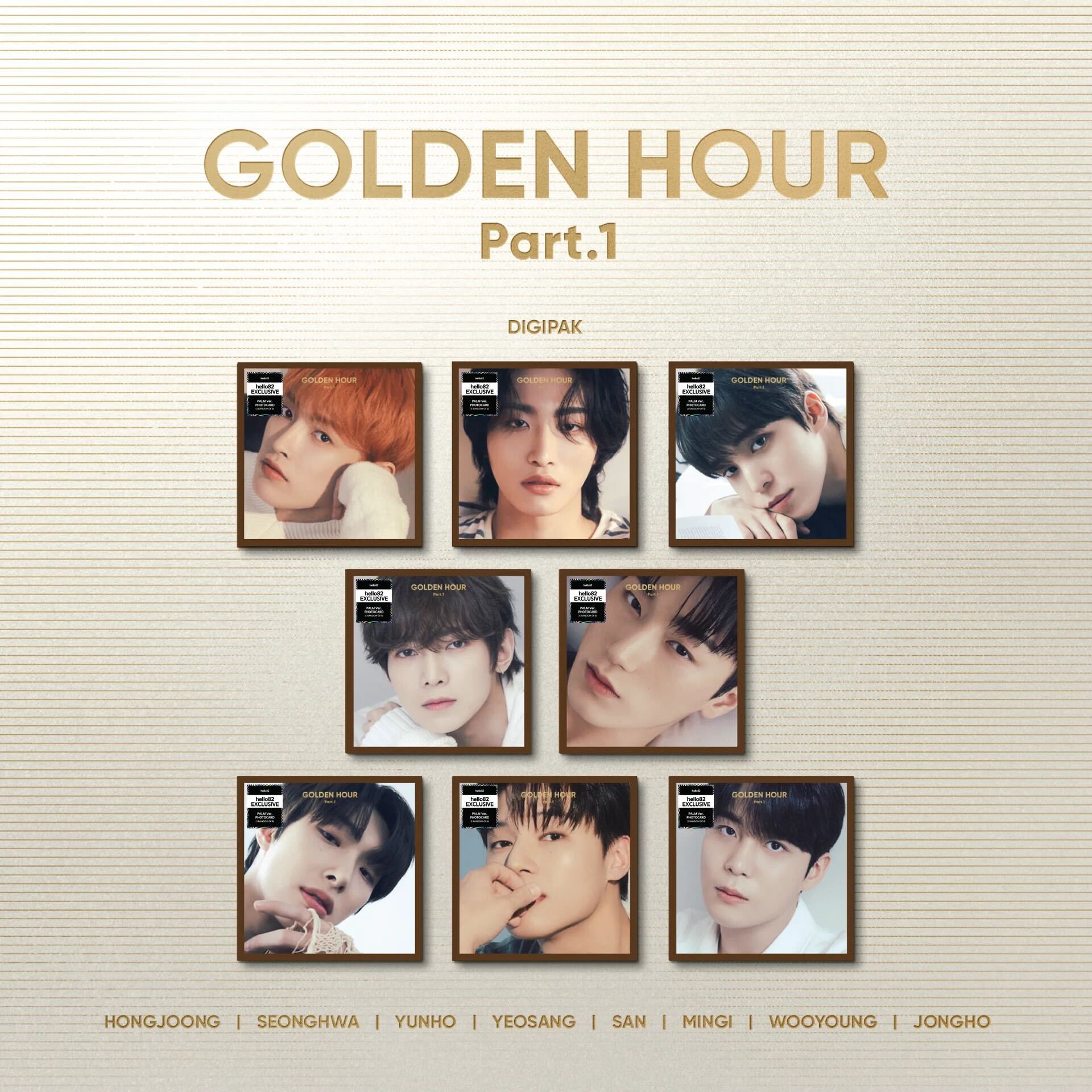 ATEEZ - GOLDEN HOUR : Part.1 / 10TH MINI ALBUM (DIGIPACK ver.) *Cover Select