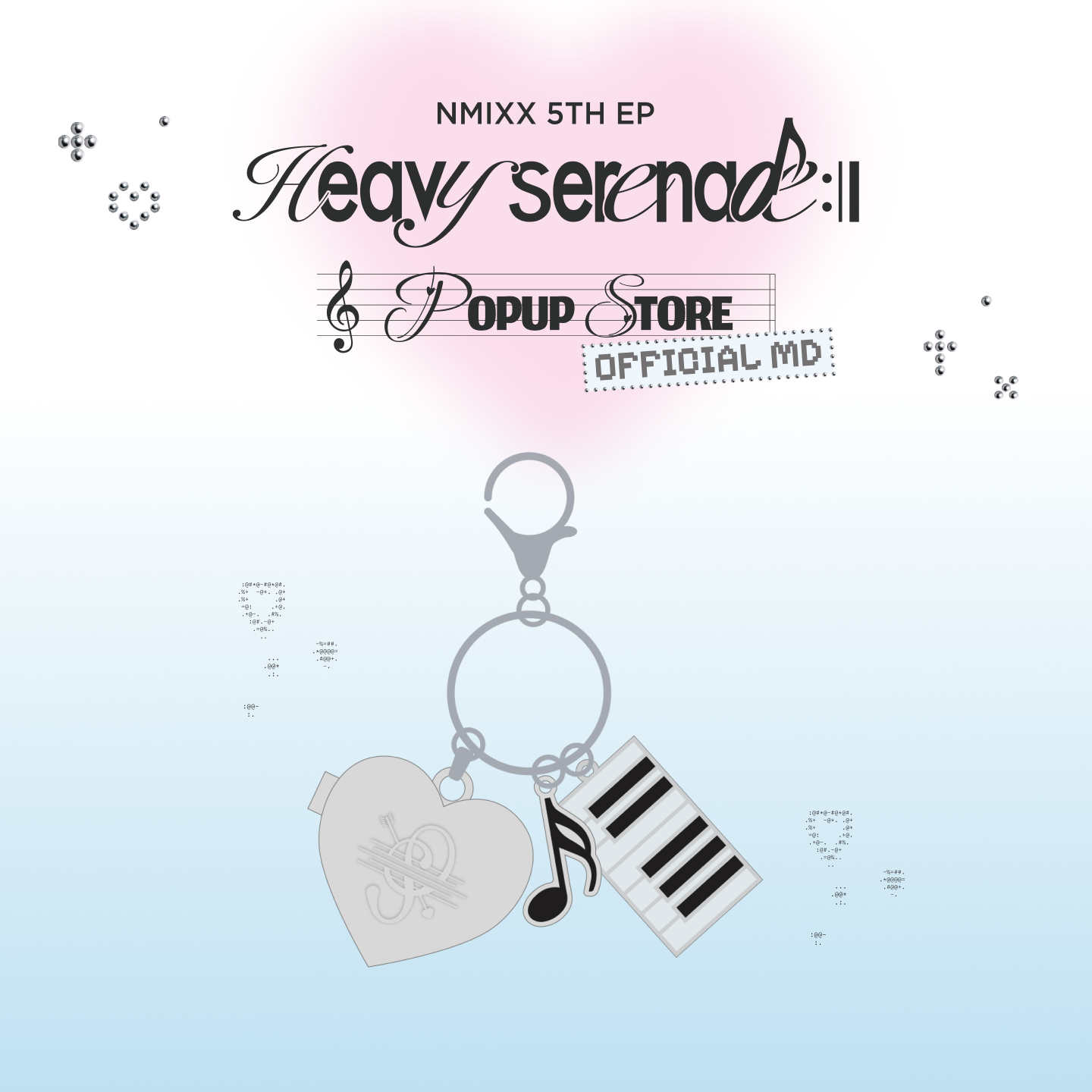 [Pre-order] NMIXX -  HEART PENDANT KEYRING /[Heavy Serenade] POP-UP OFFICIAL MD