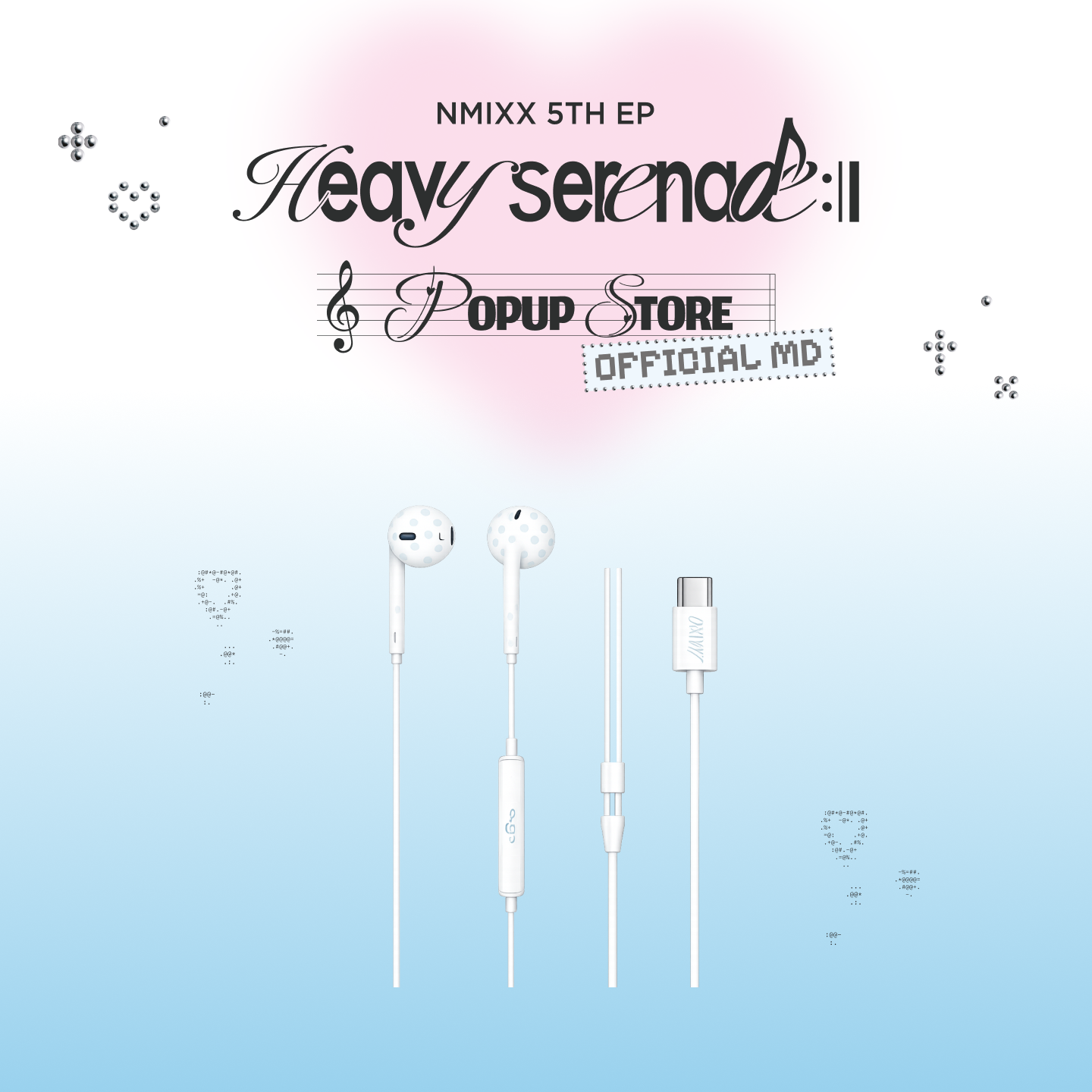 [Pre-order] NMIXX -  WIRED EARPHONES (USB-C) /[Heavy Serenade] POP-UP OFFICIAL MD