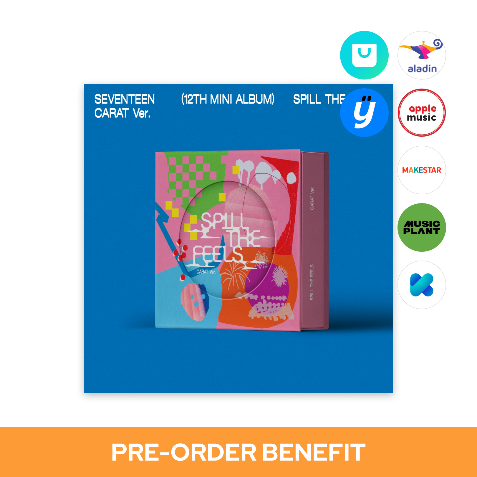 SEVENTEEN - SPILL THE FEELS / 12th Mini Album (CARAT ver.) (Random)