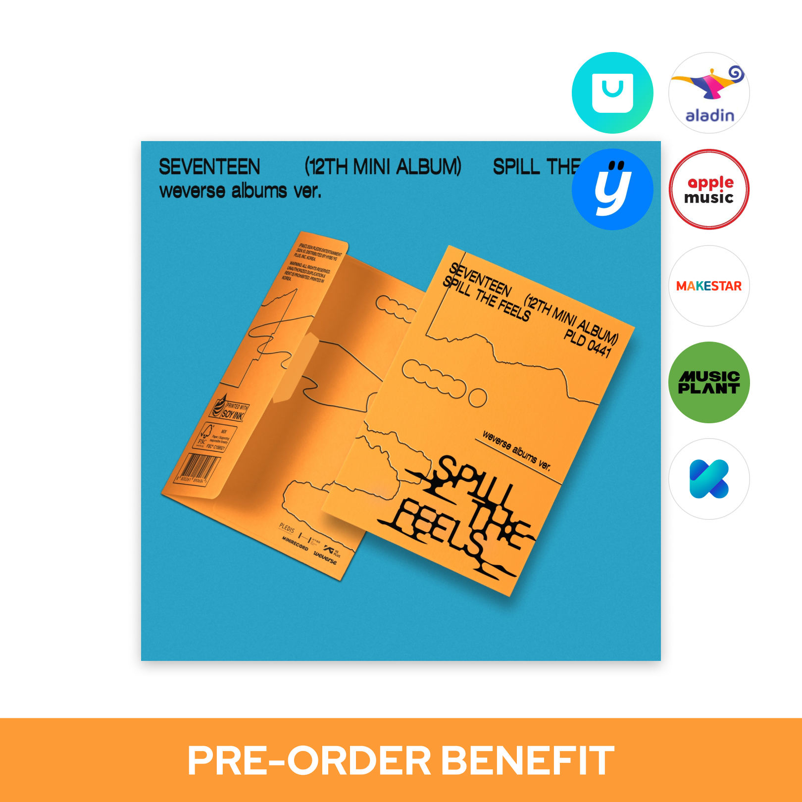 SEVENTEEN - SPILL THE FEELS / 12th Mini Album (Weverse Albums ver.)
