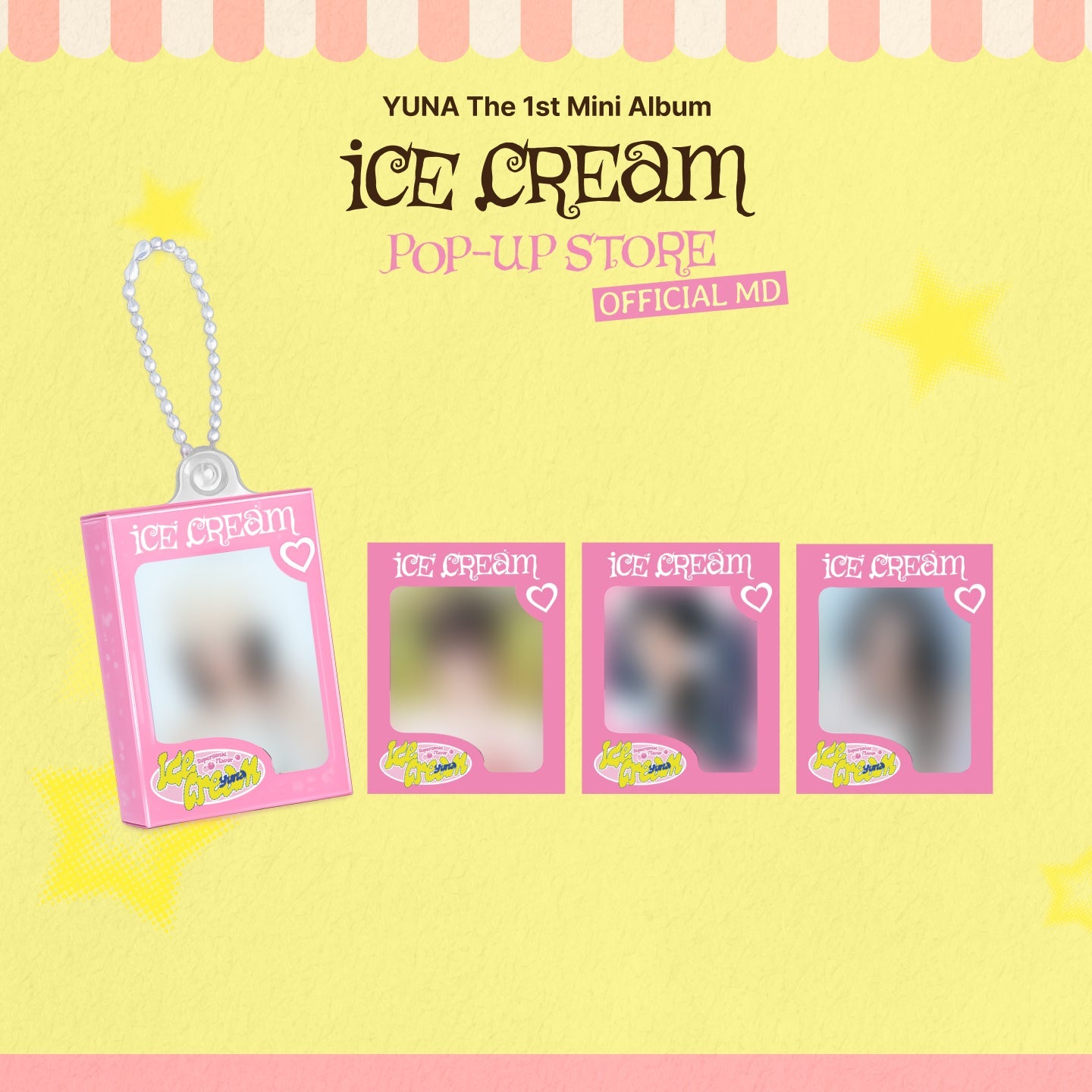 [Pre-order] YUNA - ACRYLIC BLOCK KEYRING / [Ice Cream] POP-UP OFFICIAL MD