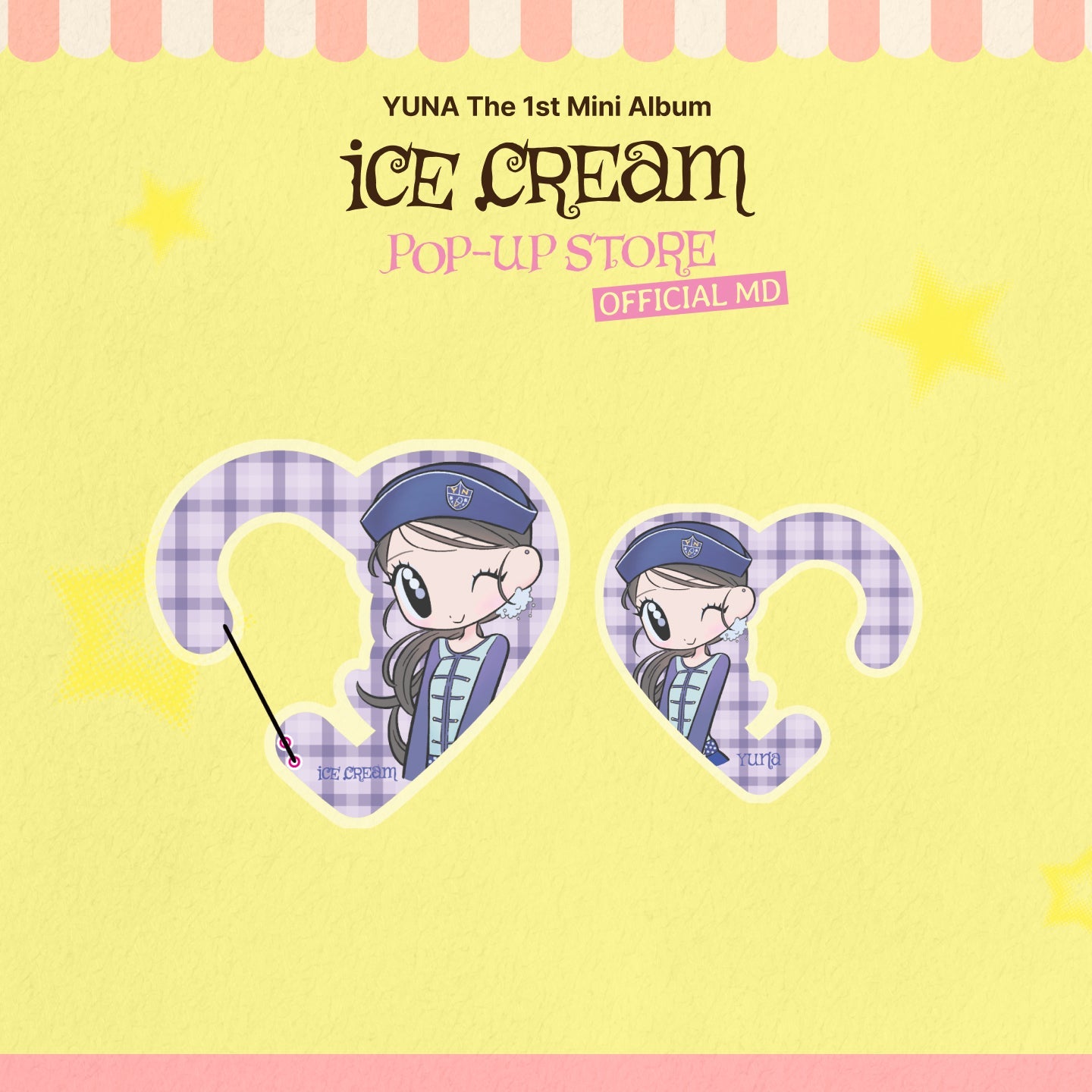[Pre-order] YUNA - ILLUST CARABINER / [Ice Cream] POP-UP OFFICIAL MD