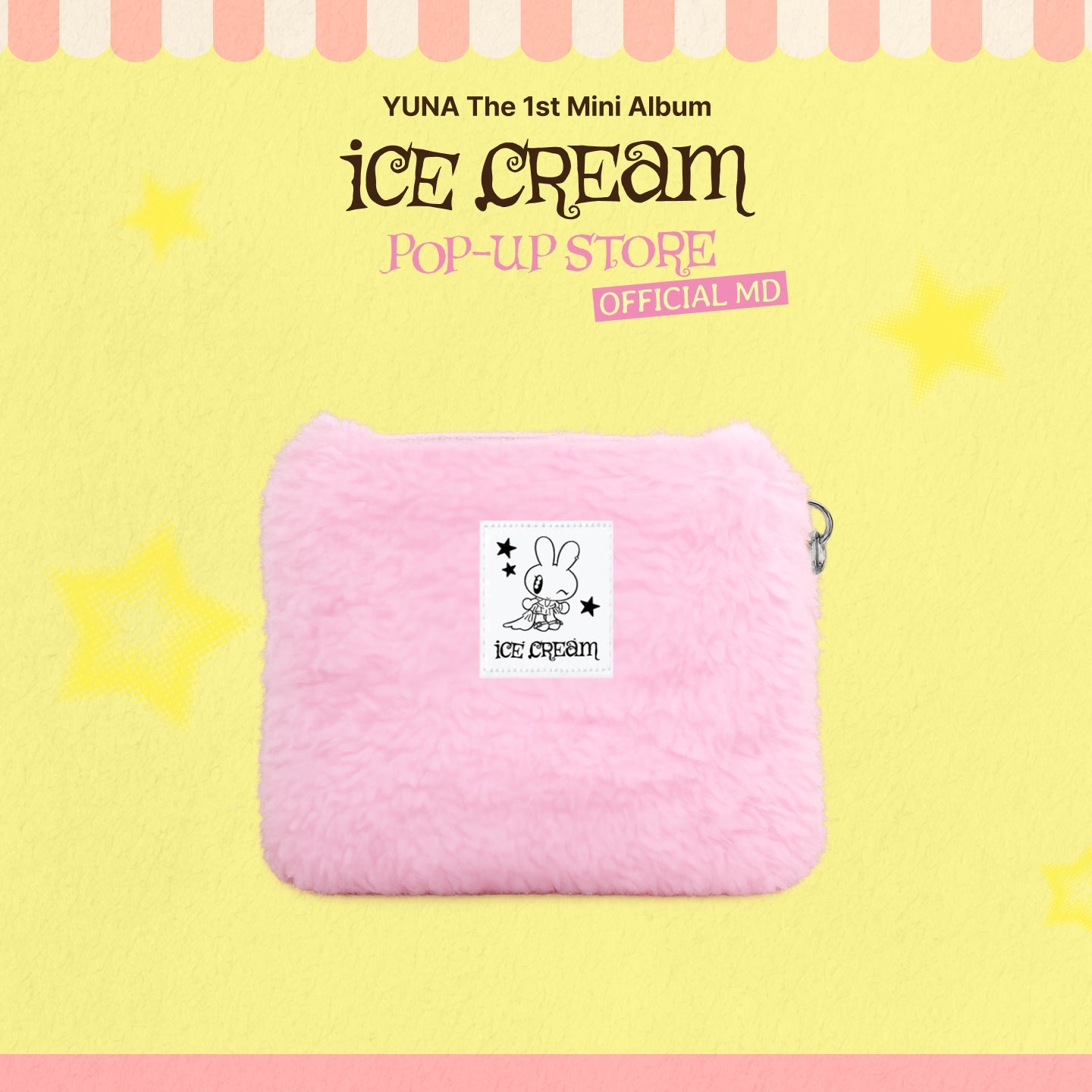 [Pre-order] YUNA - ILLUST FUR POUCH / [Ice Cream] POP-UP OFFICIAL MD