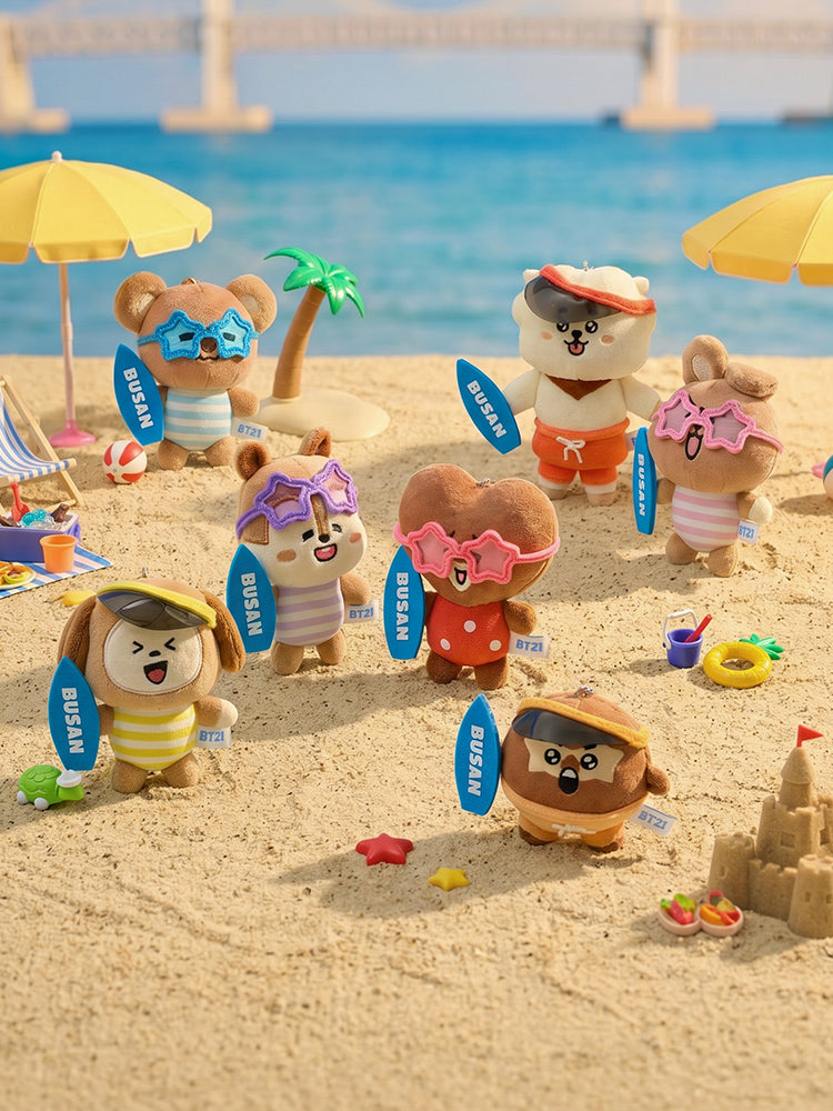 BT21 - Vacation Plush Keyring / BT21 Busan Edition