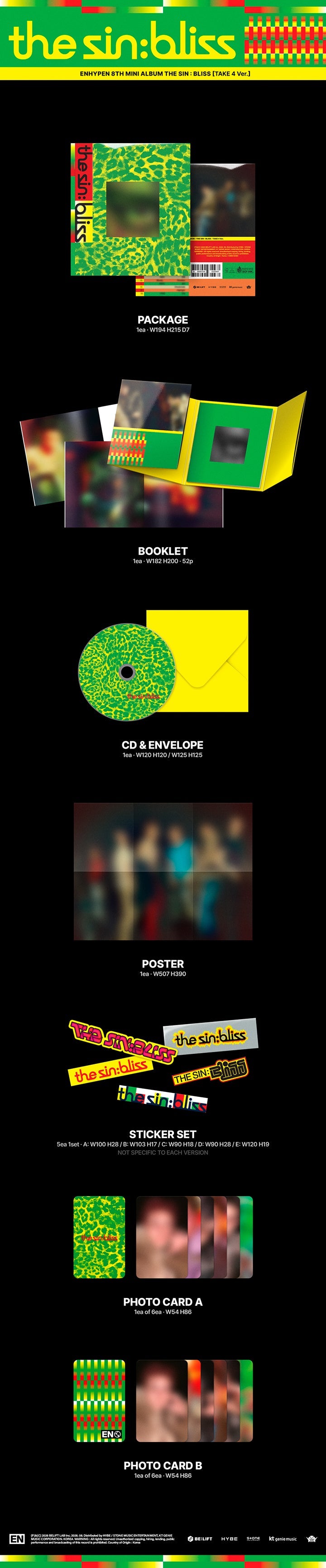 [POB][LUCKY DRAW] ENHYPEN - THE SIN : BLISS / 8th Mini Album (Photobook ver.) - [YOUTUBE GIFT]
