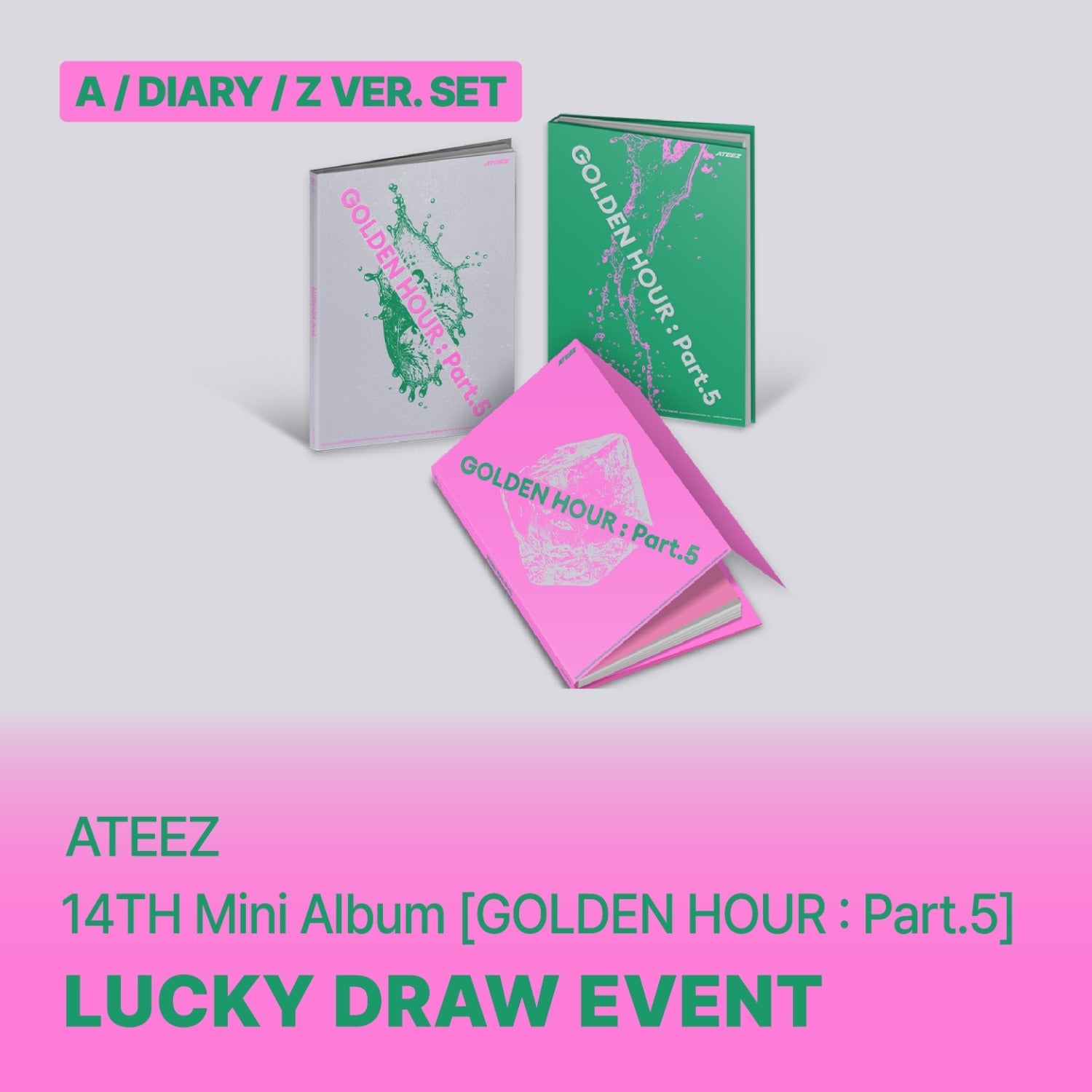 [POB] [LUCKYDRAW] ATEEZ - GOLDEN HOUR : Part.5 / 14th Mini Album