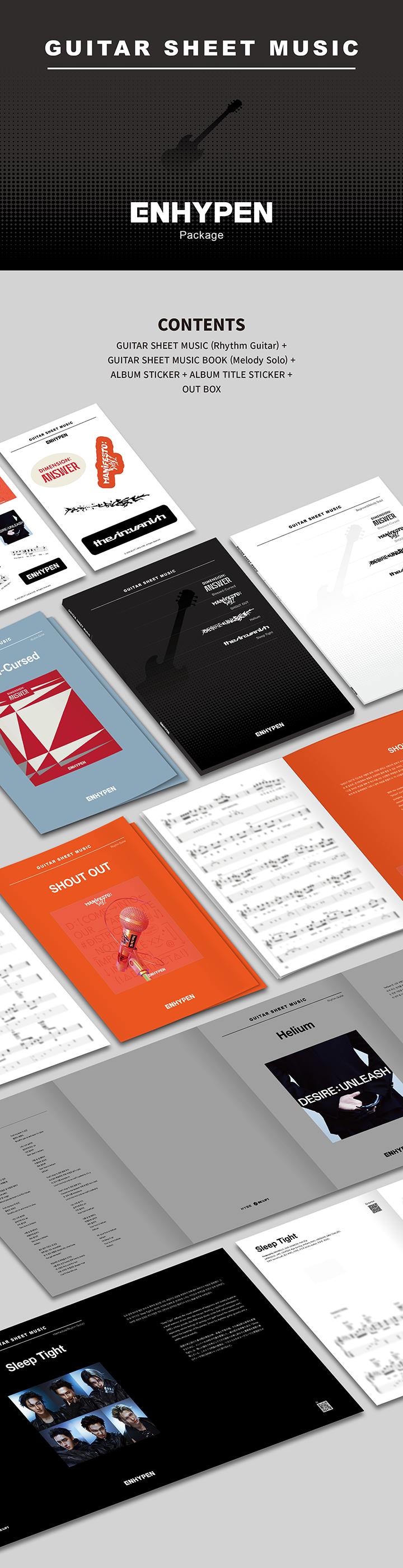 [Pre-order] ENHYPEN - Guitar Sheet Music / ENHYPEN Package