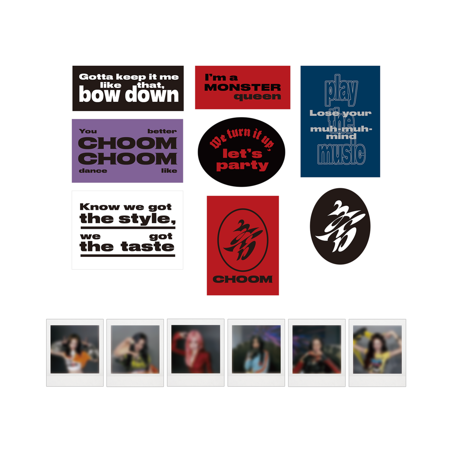 BABYMONSTER - LYRICS STICKER + INSTANT PHOTO SET / BABYMONSTER 3RD MINI ALBUM CHOOM