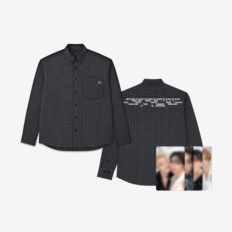 [Pre-order] Stray Kids - CHECK SHIRT / Stray Kids World Tour RUN IT