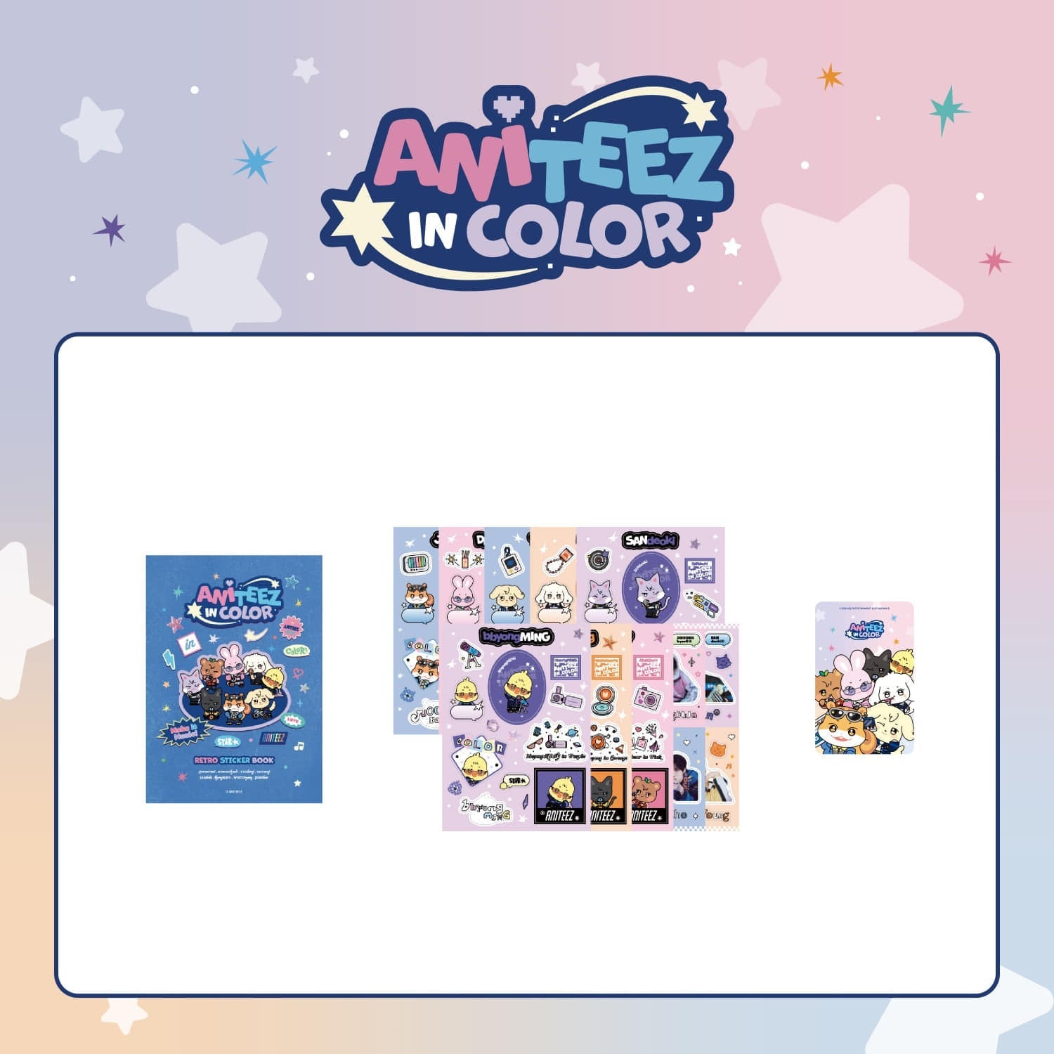 [Pre-order] ATEEZ - RETRO STICKER BOOK / ANITEEZ POP-UP STORE [ANITEEZ IN COLOR] MD