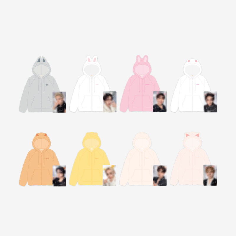 [Pre-order] Stray Kids - SKZOO FLEECE HOOD ZIP-UP / Stray Kids World Tour RUN IT