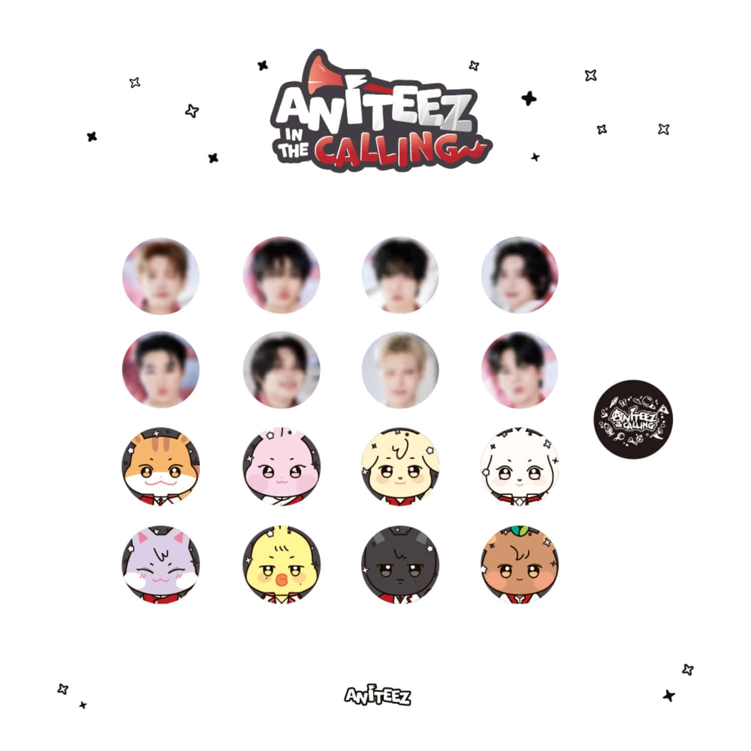 ATEEZ - RANDOM / CAN BADGE ‘ANITEEZ IN THE CALLING’ MD